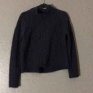 blue turtle neck sweater